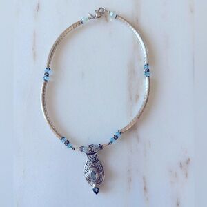 Beautiful sterling silver and semi precious stones. Hand made